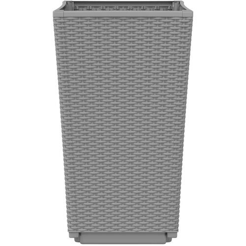 VidaXL Vrtne sadilice 2 kom sive 32 5 x 32 5 x 57 cm od PP-a Slike