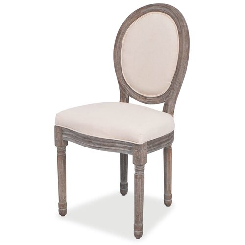 Maison Chic Jedilni stoli - Vzorci stoli 2 kosa krem blago A286, (22031797) Slike