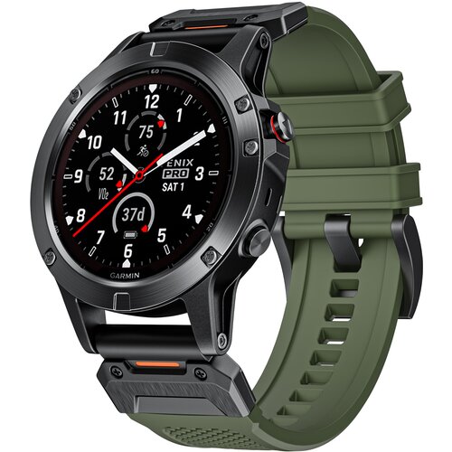 INF Pašček za uro Garmin Fenix 22mm DarkGreen, (22112202) Cene