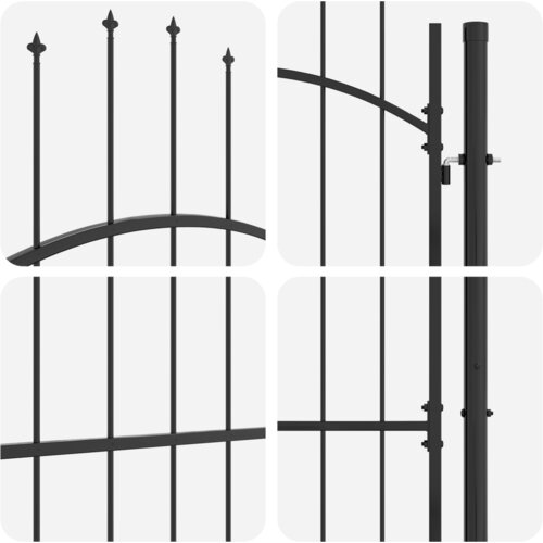 VidaXL Vrtna vrata Siva 100 x 125 cm 125 x 100 cm Čelik Slike