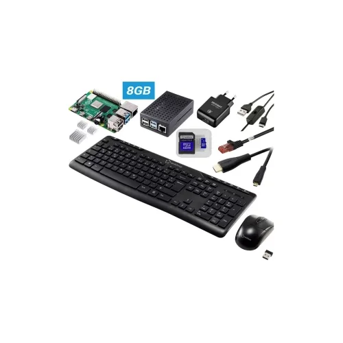 TRU COMPONENTS Renkforce Pro Set Raspberry Pi® 4 B 8 GB 4 x 1.5 GHz uklj. napajanje, uklj. kućište, uklj. hladnjak, uklj. HDMI kabel ,