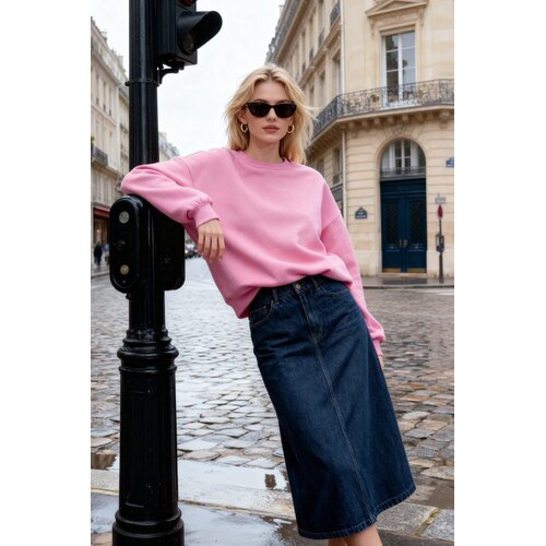 TRENDYOLMILLA ženski duks Twoaw24sw00102, Roze-Roze Slike