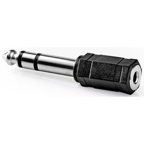 Nedis CAGB23930BK, stereo audio adapter, 6,35 mm mu&scaron;ki, 3,5 mm ženski, niklovani, abs, crni Cene