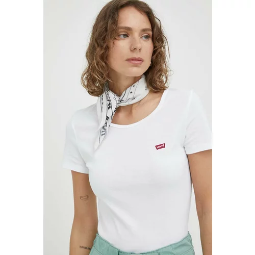 Levi's Kratka majica 2-pack ženski, bela barva