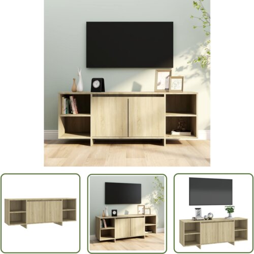 The Living Store TV omarica sonoma hrast 130x35x50 cm iverna plo&amp;scaron;ča - TV Omarica, (21738358) Slike