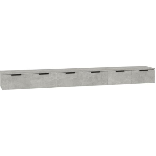 Maison Chic Stenska omarica - Zidna omarica 2 kosa beton. siva 102x30x20 cm inženirski les iu1097, (22063596) Cene