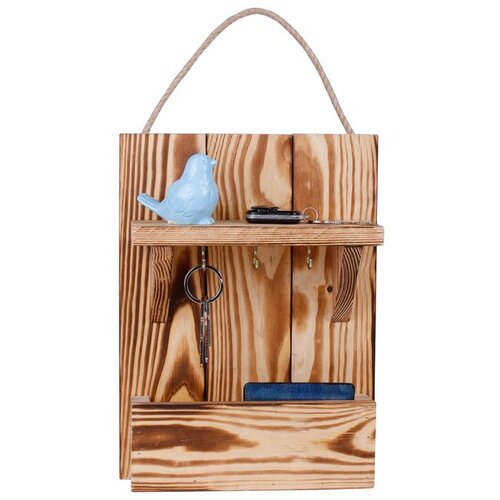 WALLXPERT 214-N Natural Wooden Key Holder Cene