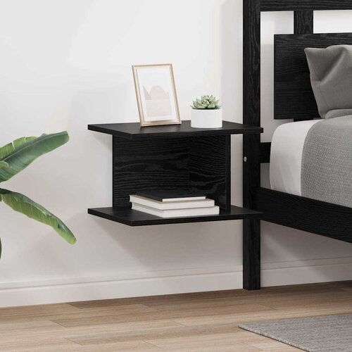  Noćni ormarić 2 pcs Crni hrast 40 x 30 x 25 cm Cijene
