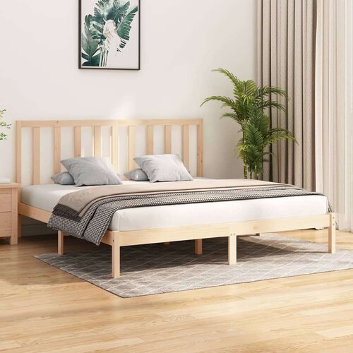  Posteljni okvir iz trdne borovine 200x200 cm, (20646213) Slike