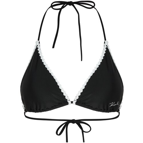 Karl Lagerfeld Bikini zgornji del črna / bela Cene