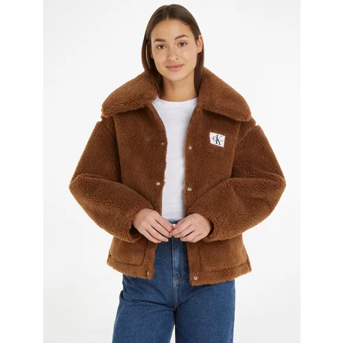 Calvin Klein Jeans Bonded Sherpa Jakna Rjava