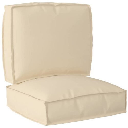  Set jastučića za palete 2 pcs Bež Oxford tkanina Slike