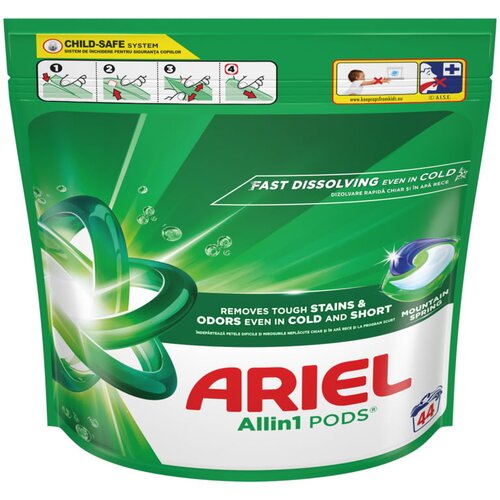 Ariel All-in-One PODS Mountain Spring, kapsule za pranje veša, 44kom Cene