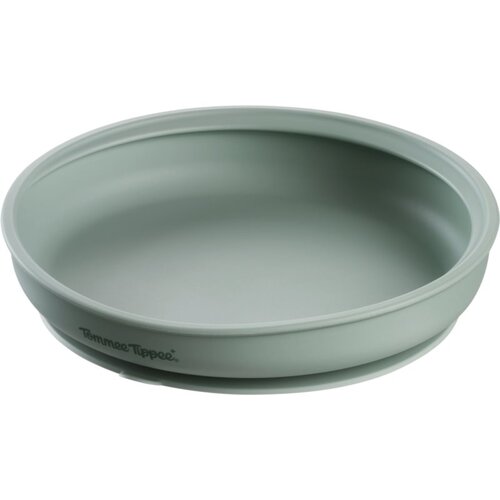 Tommee Tippee EasiStick&amp;trade; Silicone Weaning Plate tanjur s vakuumskim držačem 4m+ Green 1 kom Slike
