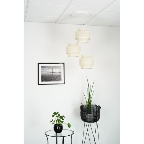  Brilagi - Visilica na sajli SPACE YUTE 3xE27/15W/230V krem/bela Slike