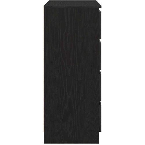  Komoda s ladicama crni hrast 71x35x84 cm konstruirano drvo Slike