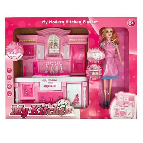 Magic Toys Pohištvo za lutke, s svetlobnimi in zvočnimi efekti, z lutko Cene