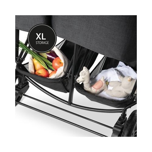 Hauck kolica za blizance Uptown Duo - Melange Black Slike