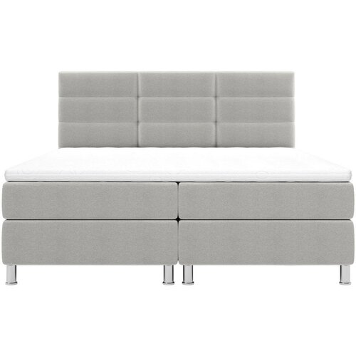 CARRYHOME POSTELJA Z VZMETNICO 140 cm x 200 cm , tekstil siva Slike