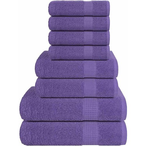  Set ručnika od 8 dijelova FROGN ljubičasti 360 g/m&sup2; Cijene