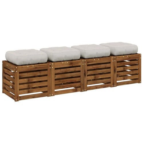  Jastučići za sjedalo od 4 dijela VIANEN 4 pcs 100% poliester - Bijela 40 x 40 x 12 cm 4 Cijene