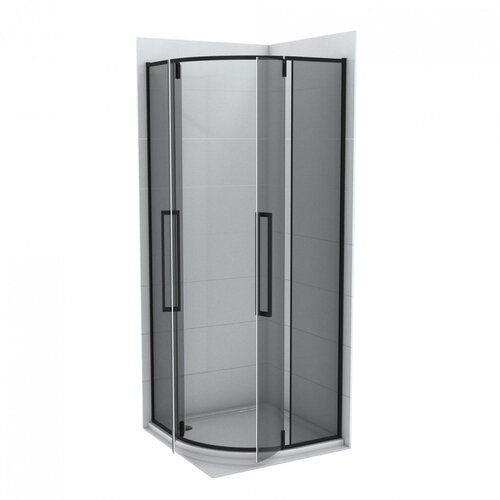 Copen Tuš kabina CONCEPT ABSOLUT BLACK R90x200cm dark staklo 6mm sa pivot vratima (C-02-B6290) Cene