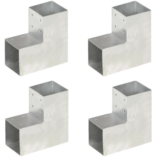  Spojnici za stupove u L-obliku 4 kom pocinčani metal 101x101 mm Cene