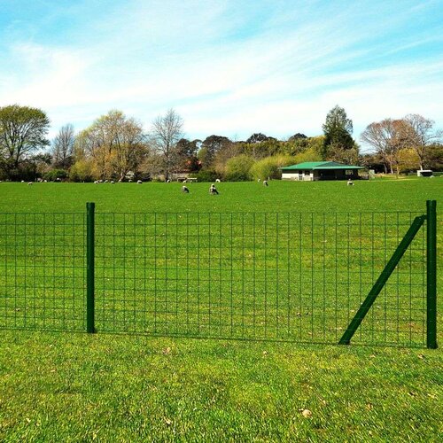 Euro ograda 25 x 0 8 m čelična zelena Cene