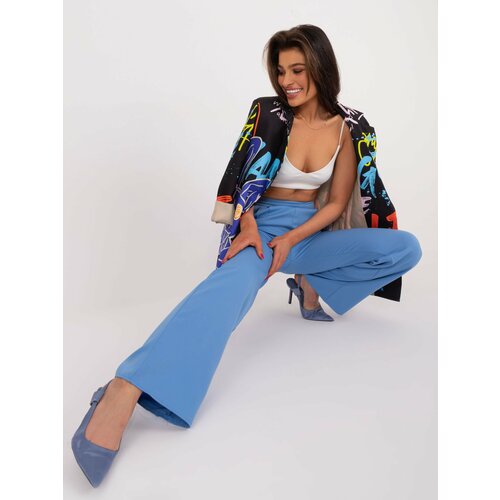 Fashion Hunters Blue straight-leg trousers Slike