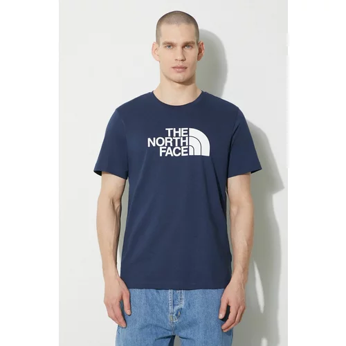 The North Face Bombažna kratka majica M S/S Easy Tee moška, mornarsko modra barva, NF0A87N58K21