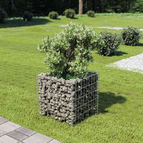  Gabionska sadilica od pocinčanog čelika 50 x 50 x 50 cm Slike
