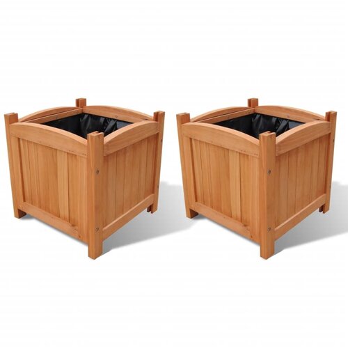 vidaXL Lesena visoka greda 30x30x30 cm komplet 2 kosa Cene