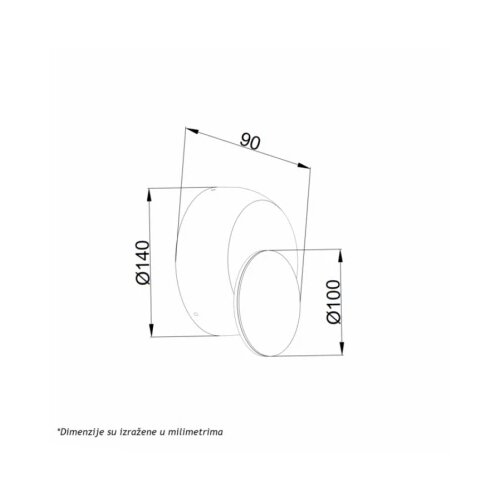 Luna 257 ZIDNA LAMPA 5W 3000K CRNA Slike