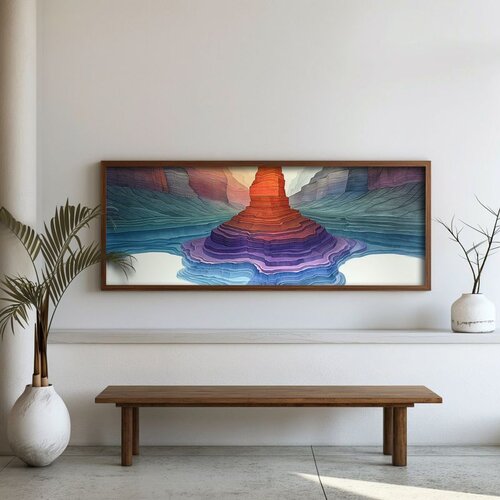 WALLXPERT FAH176-150 Multicolor Decorative Framed MDF Painting Cene