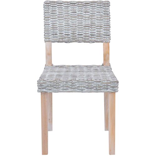  Stolac za blagovanje 2 pcs Kubu Ratan Bijelo pranje Slike