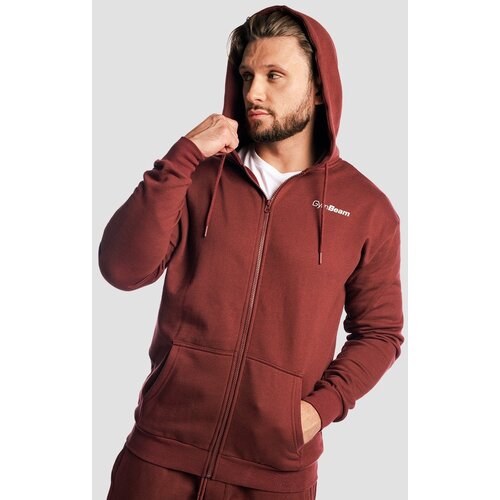 GymBeam Mu&amp;scaron;ka dukserica Zone Zip Up Cherrywood Slike
