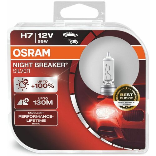 Osram sijalica H7 100% Night Breaker Silver - 2 kom, Cene