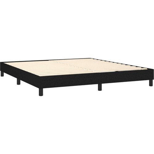 vidaXL Box spring postelja z vzmetnico črna 160x200 cm blago Cene