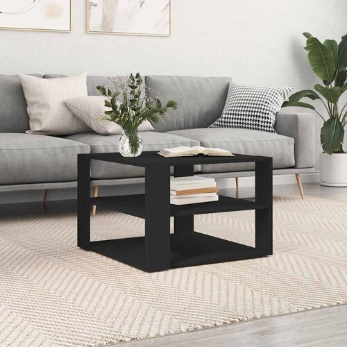 Stolić za kavu crni 58 x 58 x 40 cm od konstruiranog drva Cijene