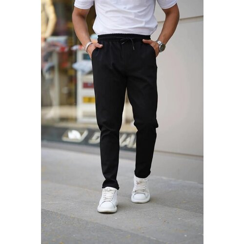 Dewberry 28229 Elastic Lace Mens Jogger Pants-BLACK Cijene