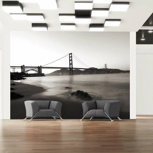  tapeta - San Francisco: Golden Gate Bridge in black and white 400x309