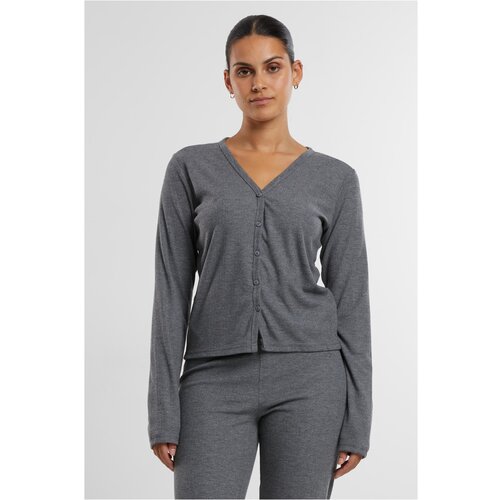 Urban Classics Women's ribbed cardigan dark gray Slike