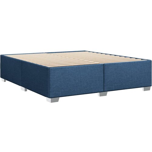  Okvir za krevet bez madraca plavi 200x200 cm od tkanine Slike
