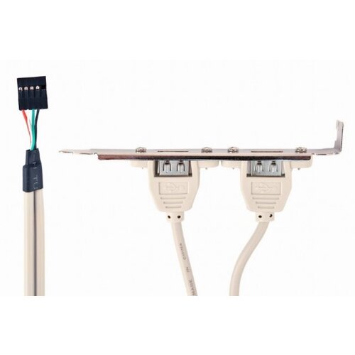 Gembird CCUSBRECEPTACLE double USB receptacles on bracket 25cm Slike