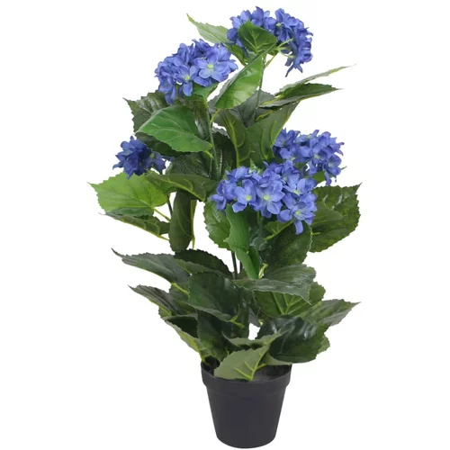  Umjetna Hortenzija s Posudom 60 cm Plava