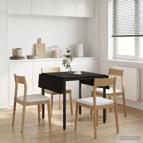  Produživi blagovaonski stol 120 x 81 5 x 75 cm Crni hrast - Crni hrast Slike