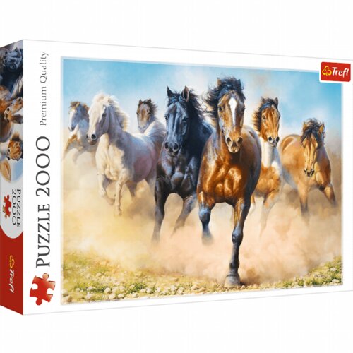 Trefl puzzle (slagalice) galopirajuće stado konja - 2000 delova Slike