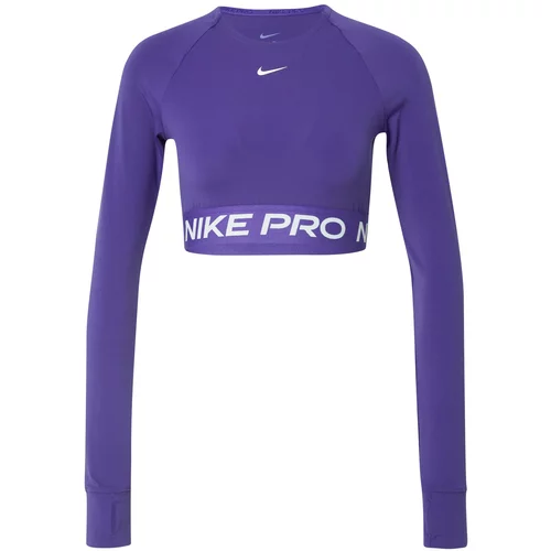 Nike Tehnička sportska majica 'PRO' ljubičasta / bijela