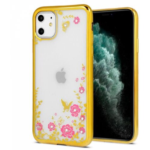 Nillkin Silikonski ovitek z rožicami za Xiaomi Redmi 9C - zlat Cene