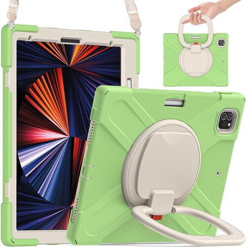 NIKCORP Ovitek za iPad Air 5 / Air 4 10.9 s stojalom, naramnim trakom in držalom za pisalo, odporen na udarce, trislojen, zelen, (5000138928) Cene
